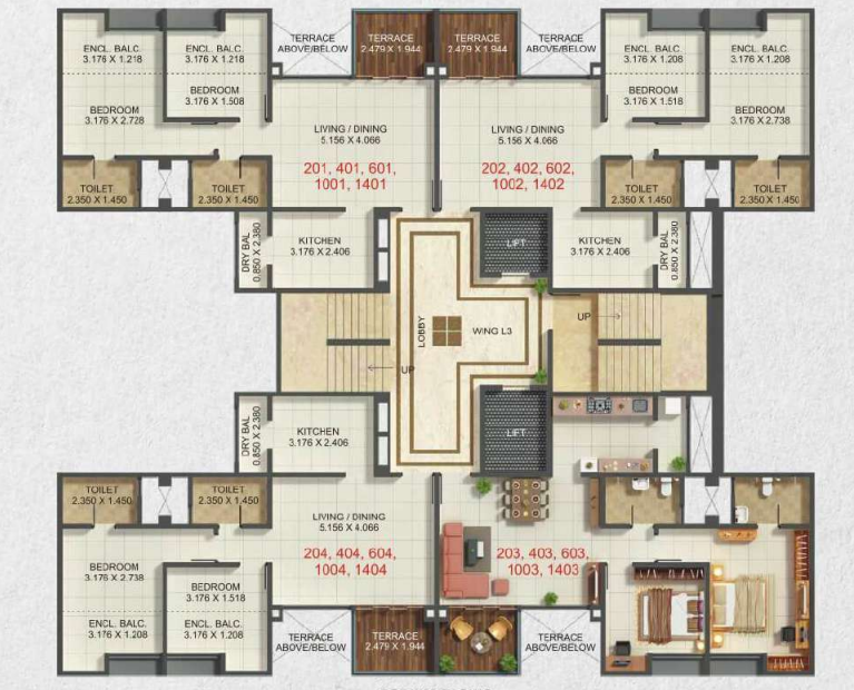 Kumar Park Phursungi floor Plan